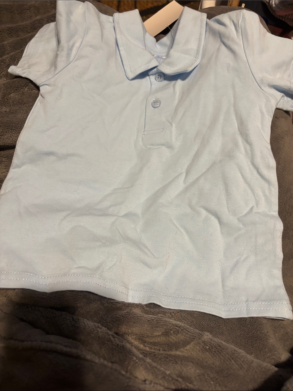 Trotters Baby Blue Polo Top
